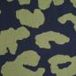 Preview: Viskose Druck Leo Animalprint schwarz olivgrün